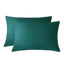 Toddler Travel Pillow 13x18, Teal - 400TC Egyptian Cotton 2PC Wrinkle-Resist