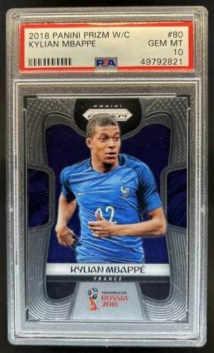 2018 Panini Prizm World Cup Kylian Mbappe RC #80 France PSA 10 GEM MINT Rookie