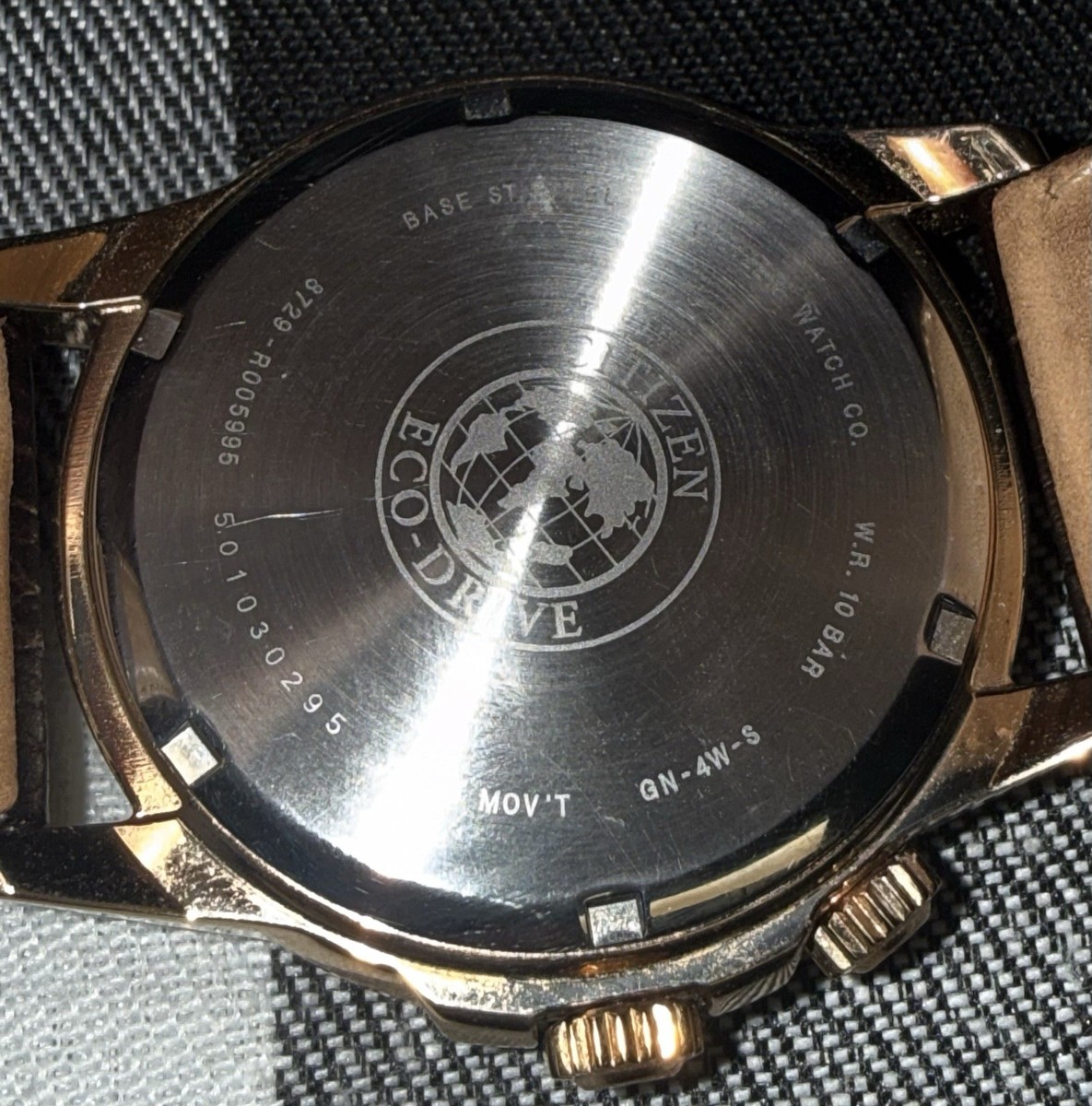 Citizen Eco-Drive World Time 8729 Black Dial Rose Gold Leather