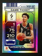 2025-26 Panini Contenders Euroleague Victor Wembanyama #93 Game Ticket Blue /35