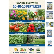 50 lb All-Purpose Fertilizer - Safe for Flowers, Vegetables & Lawns - 10-10-10 2.24 per gallon