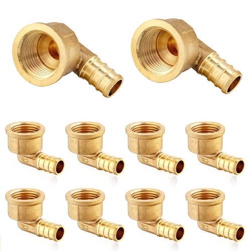 PEX Crimp Fittings 1/2 Inch PEX 1/2 Inch NPT Female Elbow Hardware 10 PCS