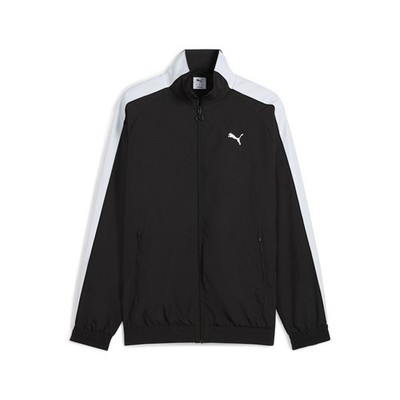PUMA T7 Oversized Full Zip Track Jacket Mens Black Casual Athletic Outerwear 629
