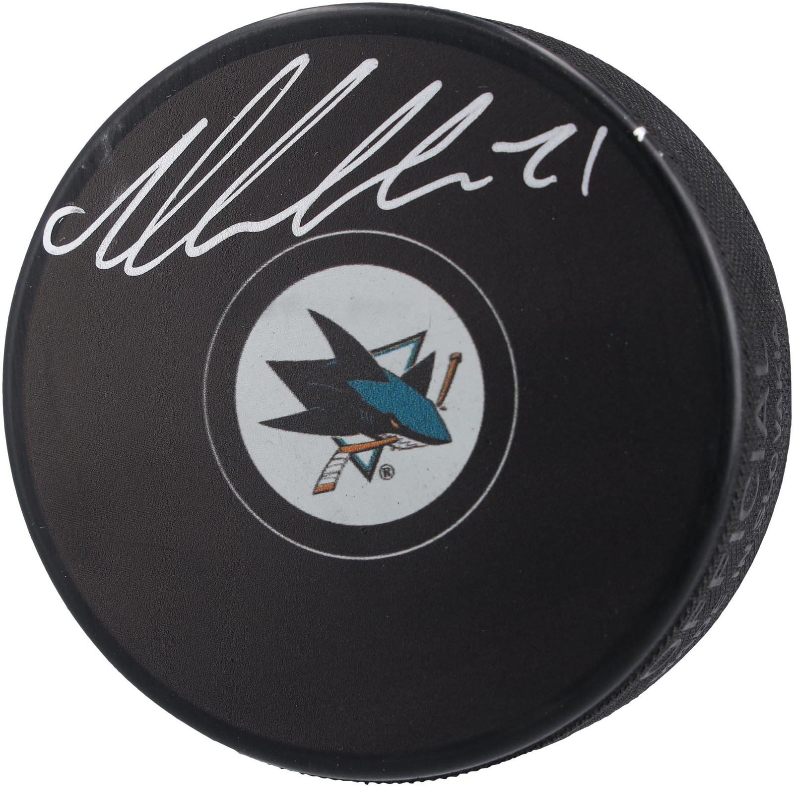 Macklin Celebrini San Jose Sharks Autographed Hockey Puck