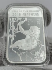 2016 Year of the Monkey 1 oz .999 Fine Silver Bar - APMEX
