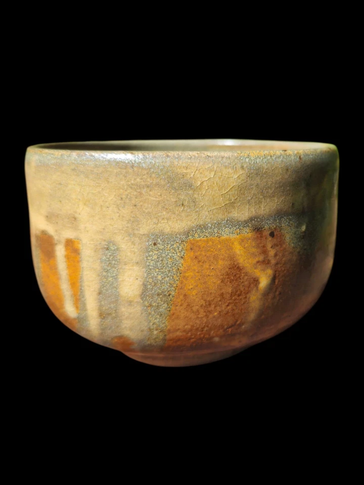 Soda Fired Japanese Style Chawan Tea Bowl Footed Handmade Ceramic Pottery ART  - Image 2 of 4