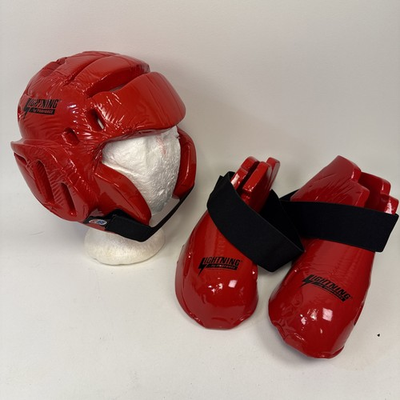 #ad #ad Lightning By Pro Force Taekwondo MMA Red Sparring Combat Hd Gear Sz L W Shoes $19.99