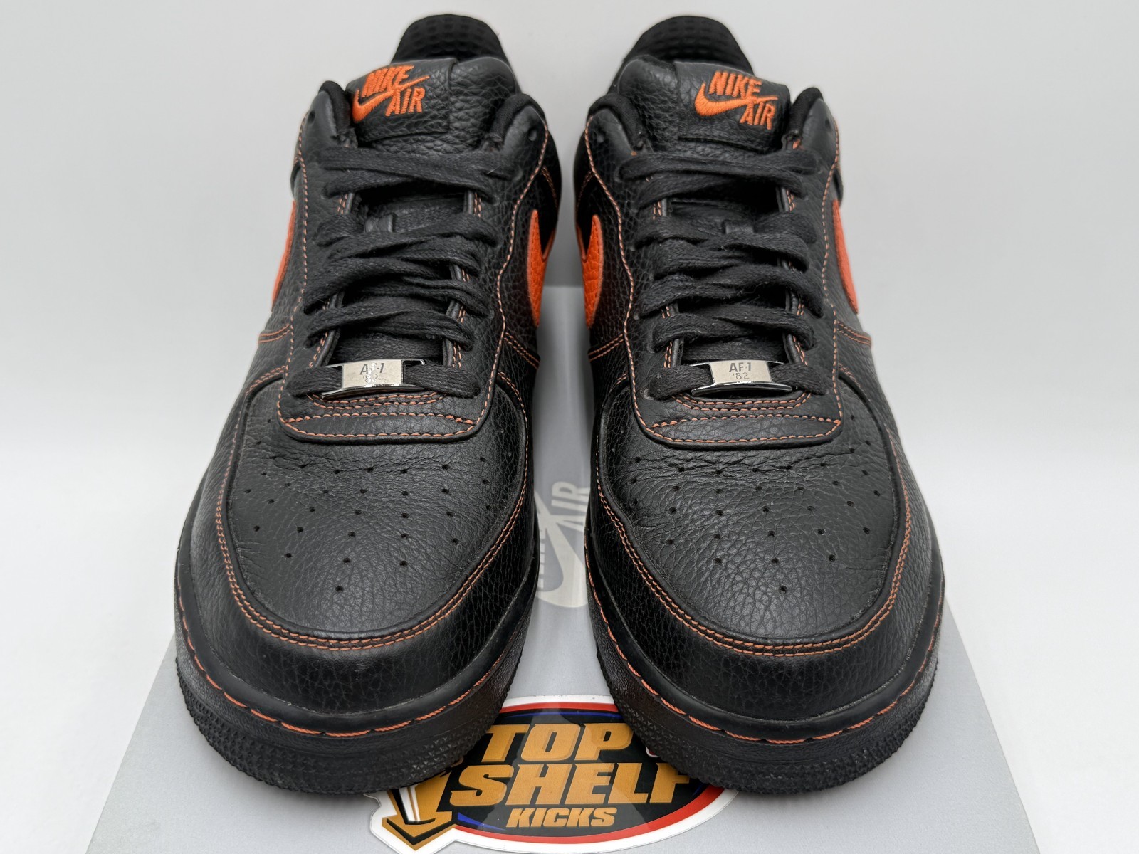 Vlone NikeLab Air Force 1 Vlone Authentic Black Orange Size 9.5 Rare ASAP OG image 4