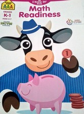 School Zone an I Know It Math Readiness Workbook Grades K-1 - - Very Good -...