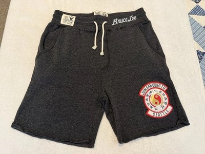 Roots of Fight Bruce Lee Shorts Mens Large Charcoal Gray ROF