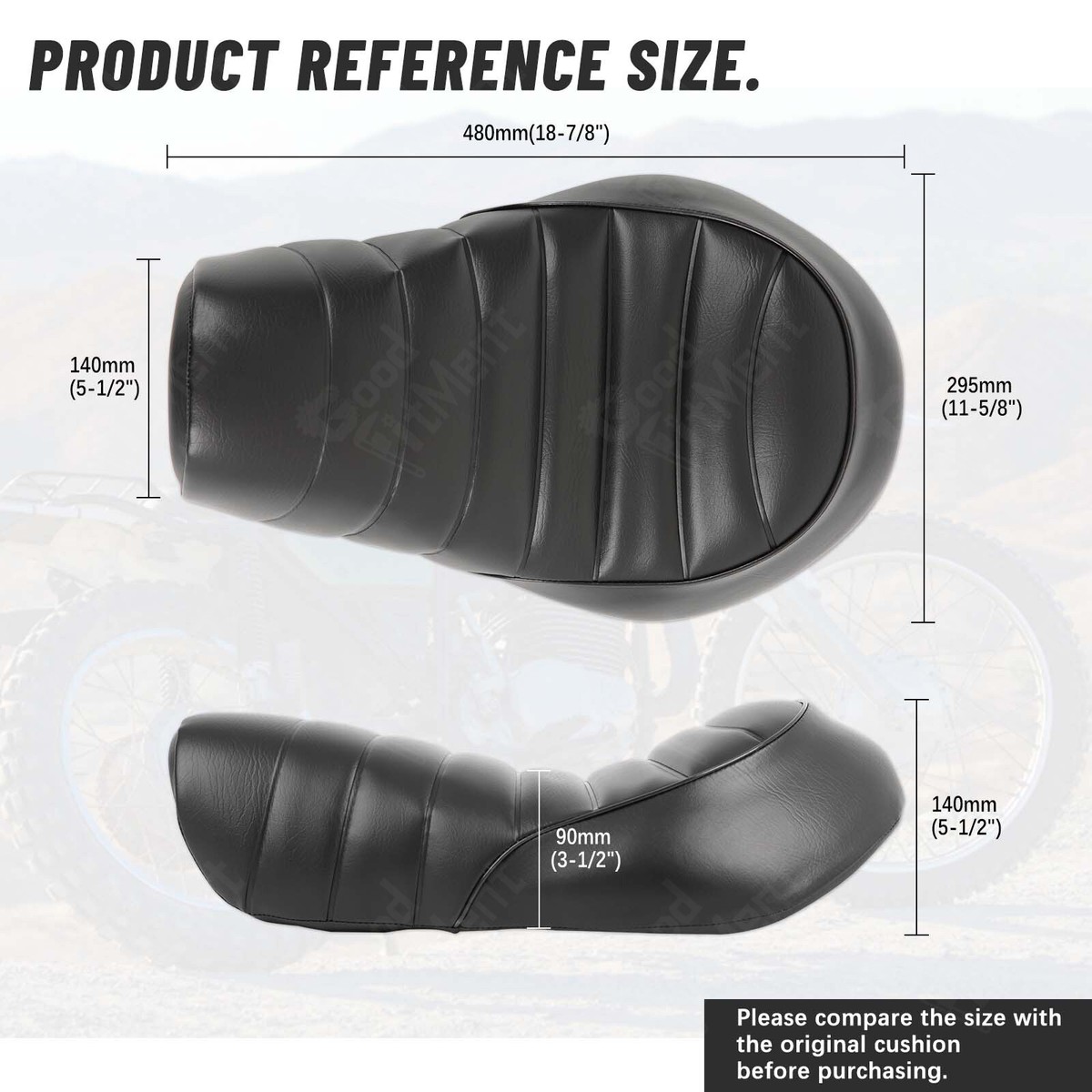 Motorcycle Front Rider Driver Solo Seat For Harley Iron 883 XL883N