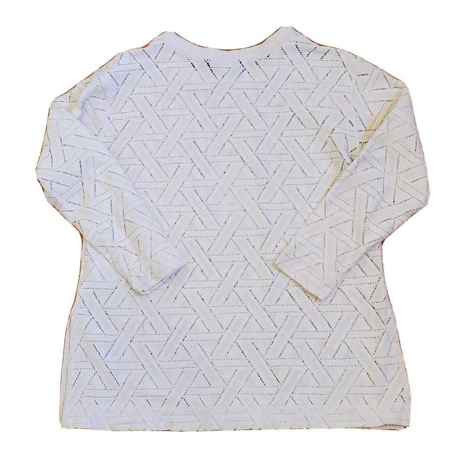 Top Banana Republic para mujer talla pequeña mangas 3/4 marfil algodón nailon en muy buen estado Foto 2 de 4