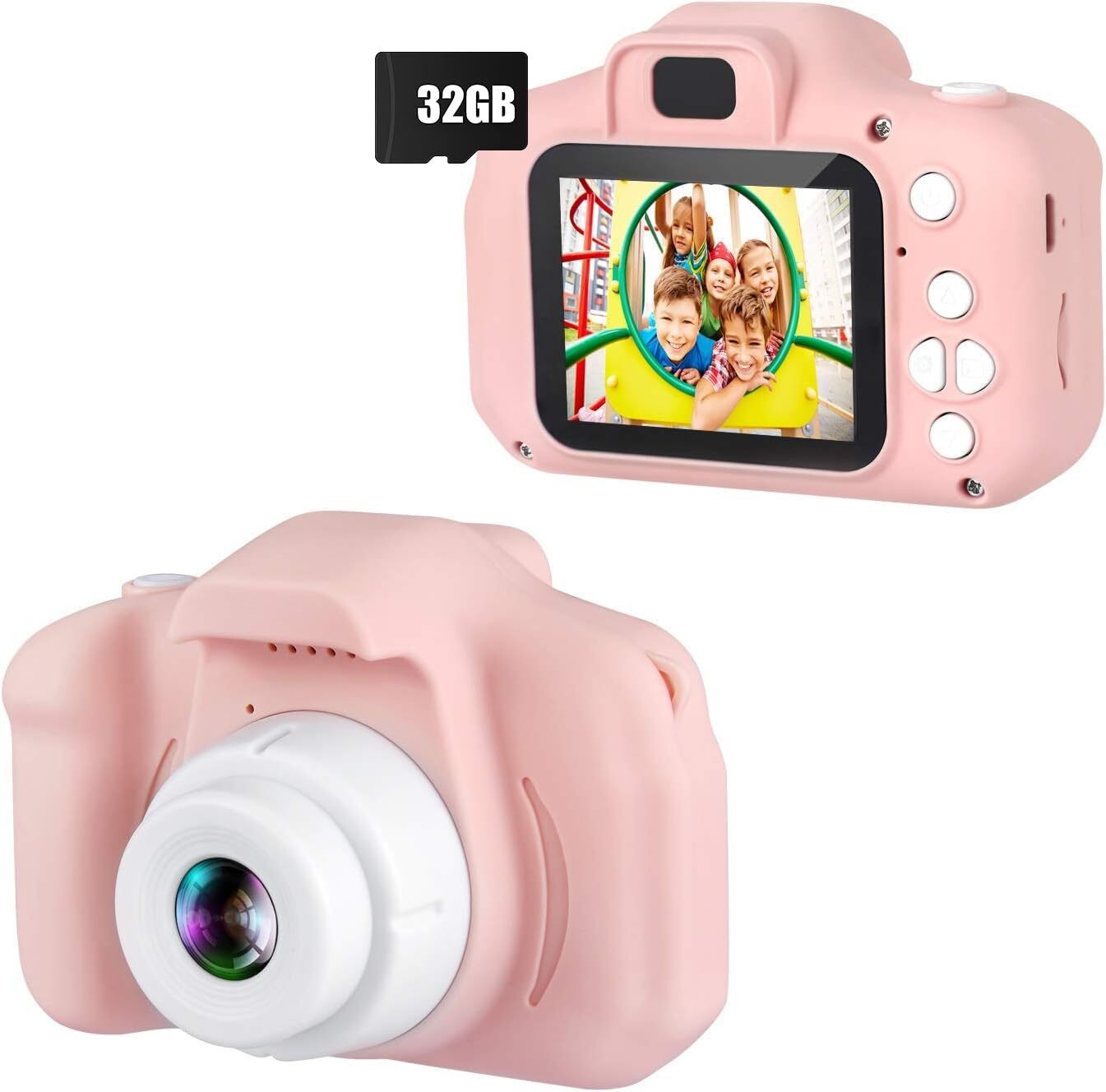 1080p Digital Camera for Kids with 2.0” Color Display Screen & Micro-SD Card ...