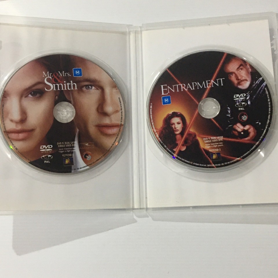 Mr And Mrs Smith / Entrapment Region 4 DVD Brad PITT Angelina JOLIE eBay