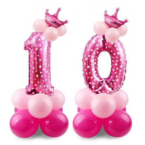 Birthday Balloon Party Decoration Giant PHOTO PROP Foil Latex 32 Number Balloon - Picture 3 of 29