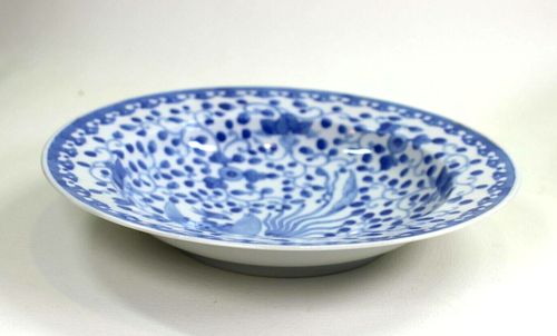 White Cloud Hall Japanese Seto Porcelain Kato Shubei c1900 Rimmed Soup Bowl - Picture 2 of 10