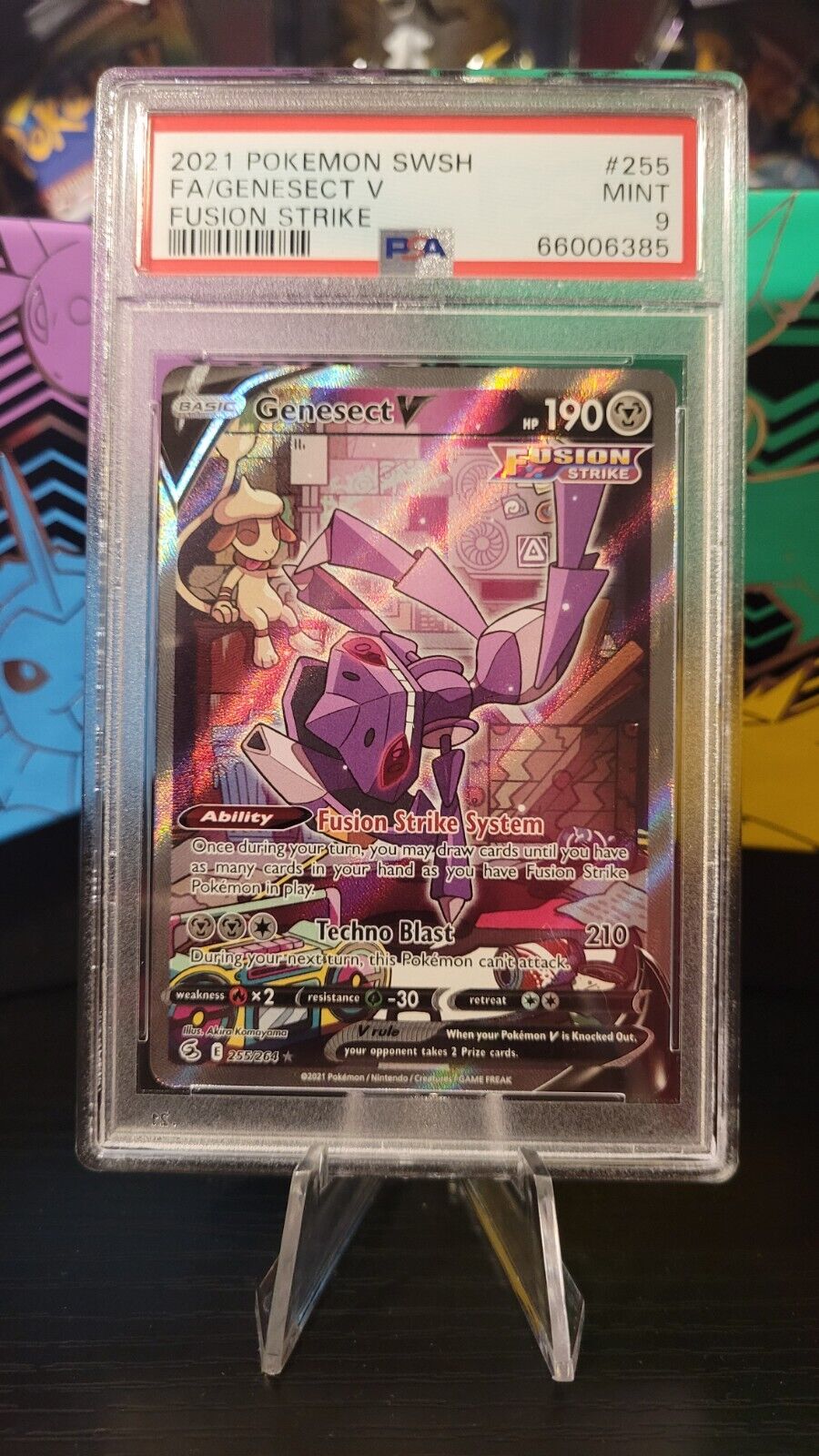 Genesect V Fusion Strike Alt Art 255/264 PSA 9 – TBC Games