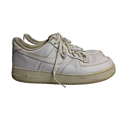 Nike Air Force One Low Top Sneakers Triple White Mens 13 Leather #316122-111