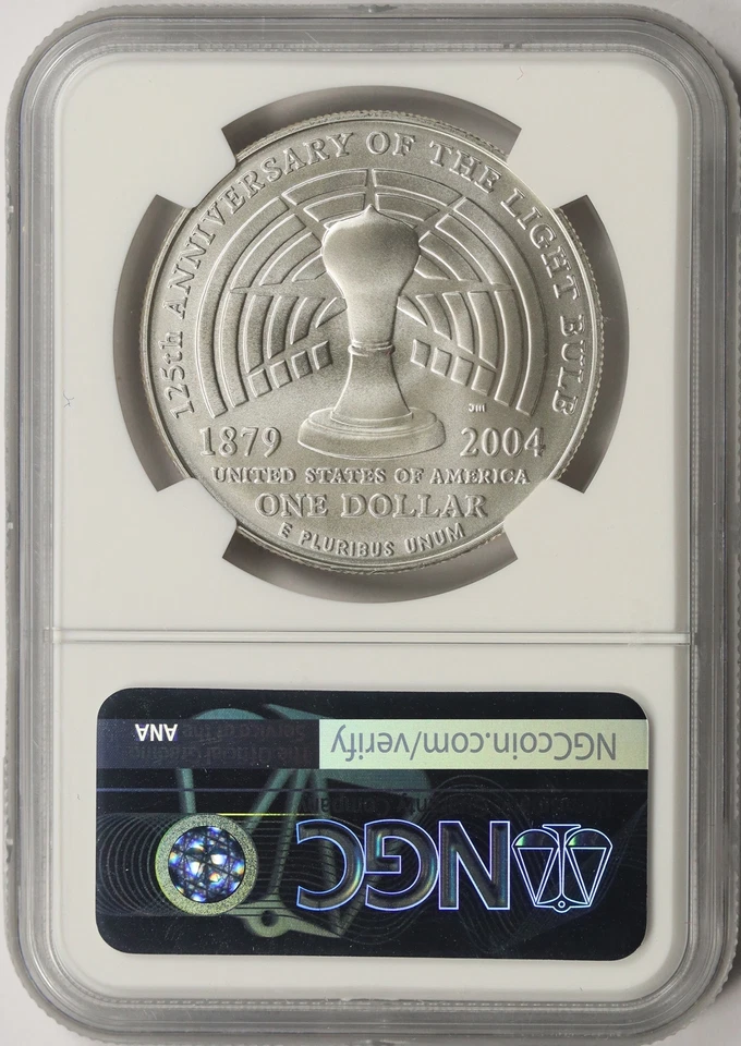 2004-P Thomas Alva Edison $1 Commemorative Dollar NGC MS70 - Image 2 of 4