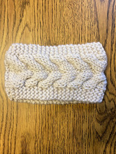 NWOT Ladies 4in Stretchy Cream Headband/Earwarmer One Size Fits All