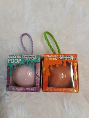 Fashion Angels Slimy Bath Burst (1) Unicorn Poop & (1) Smashed Pumpkin BNIB!