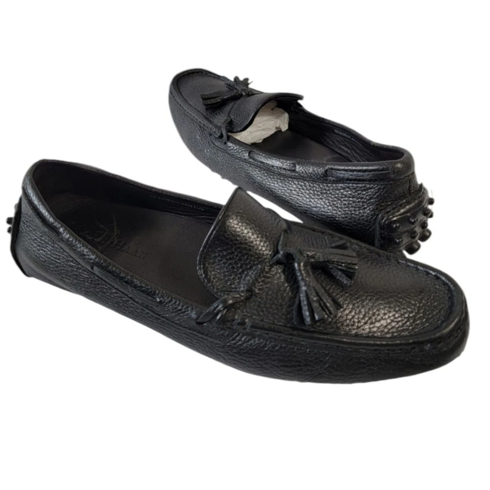 NIKE Mocassino autista COLE HAAN Made in Italy in pelle nera da uomo taglia 9 5M comodo casual