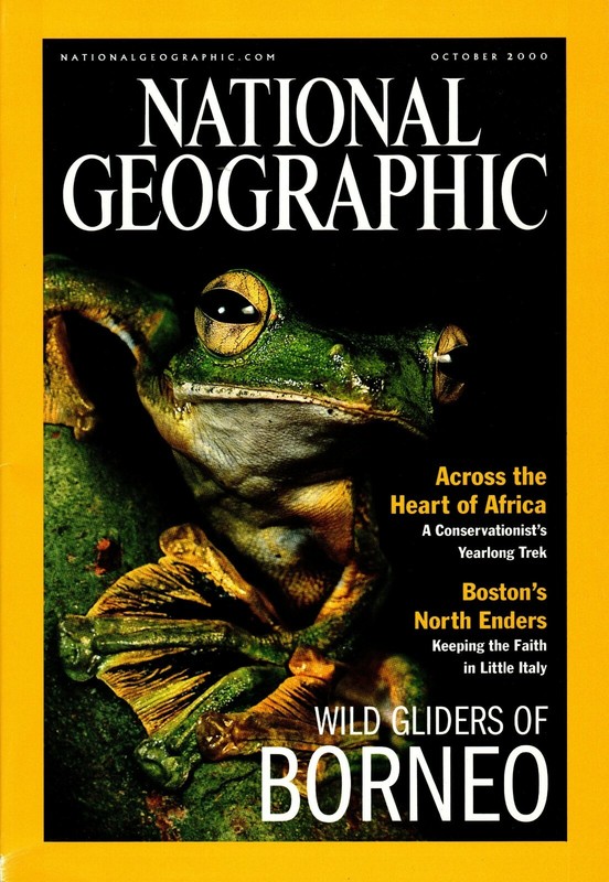 National Geographic Magazine - October  2000 - Feat. "Wild Gliders of Borneo"