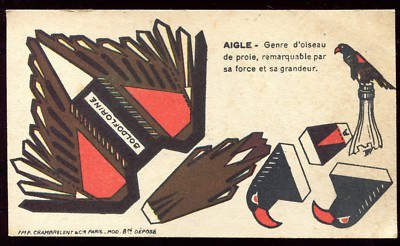 CHROME DECOUPI BOLDOFLORINE DU DOCTOR CREIL CIRCA 1930 EAGLE BIRD