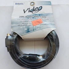 Luxtronic 25 ft S-Video Cable, Gold Plated Male to Male, BRAND NEW, SEALED.