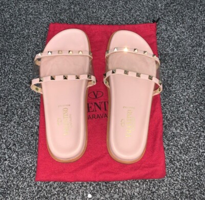 Valentino Rockstud Valentino Slides Clear Valentino Rockstud