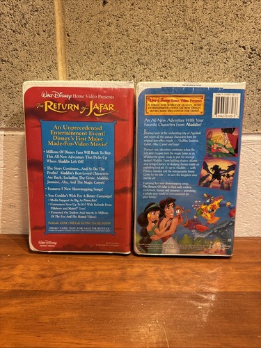 The Return Of Jafar VHS Clamshell Lot (2) Demo Screener Promo And Regular - Picture 4 of 20
