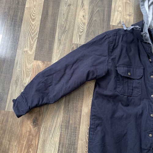 Genuine Dickies Coat Jacket Hooded Black Men size L (42 44) Needs small repair - Picture 9 of 12