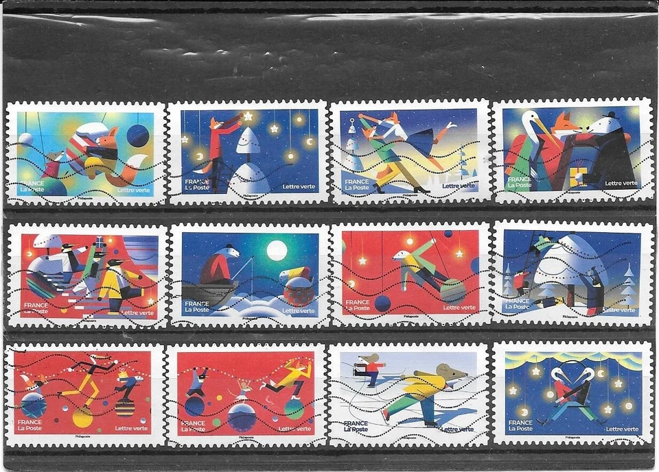 FRANCE 2022. MON CARNET DE TIMBRES FE. SERIE COMPLETE DE 12 TIMBRES AA OBLITERES - Photo 1/1