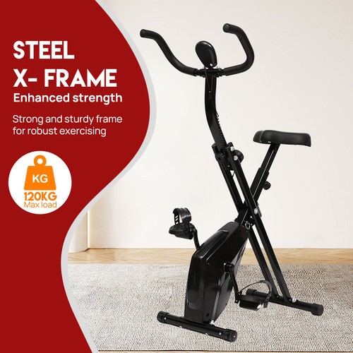 Folding Exercise Bike X-Bike Magnetic Bicycle Cycling Flywheel Fitness NEW - Picture 10 of 14