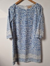 Skies Are Blue Tunic Chiffon Style Pretty Dress Size S