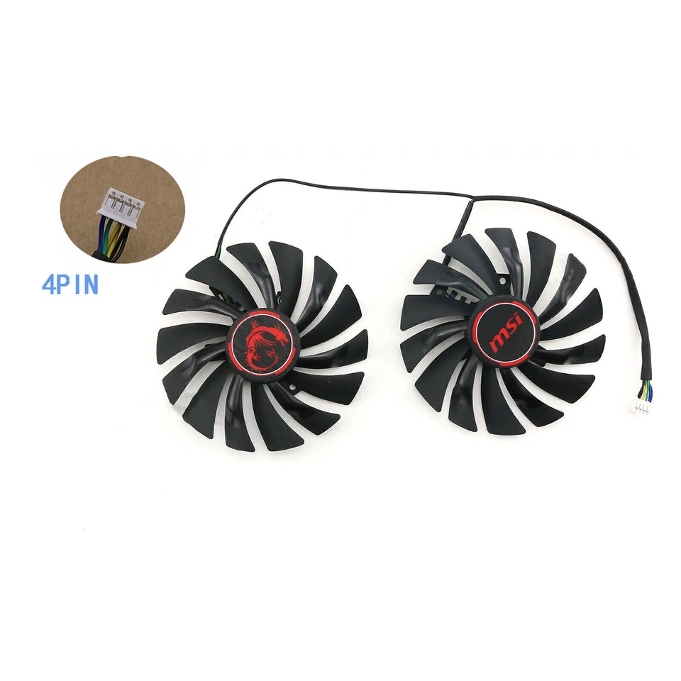 Graphics Card Cooling Fan Cooler Fan for MSI GTX950 960 970 980 980ti GAMING - Image 3 of 4