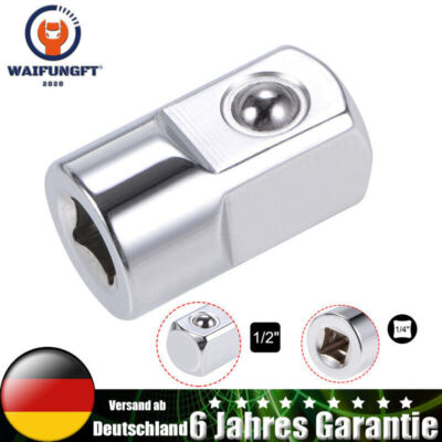 1/4'' Buchse zu 1/2'' Stecker Stecknuss-Adapter für Knarren Nuss Steckschlüsseln