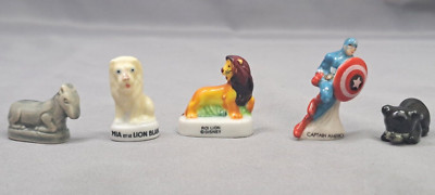 Set Of 5 Disney Bean - Roi Lion,Captain America, Mia Et Le Lion Blanc 2013...