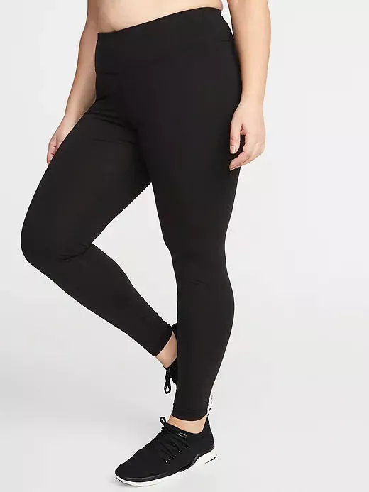 PLUS-Old Navy Women's High-Waisted Elevate Compression Leggings Black  #40969-6#A