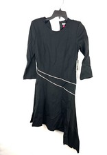 Vince Camuto Womens Asymmetrical Hem Dress Black Size 4