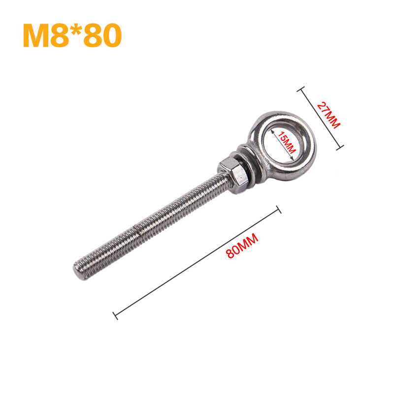 1Pc M6 M8 Stainless Steel Lifting Eye Bolts Eyebolts Bolt Screw Fastern*AE eBay
