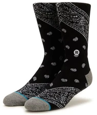 Stance Barrio Combed Cotton Socks - BLACK - LARGE - 9-12