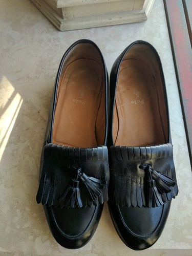 Polo Ralph Lauren Black Italian Leather 