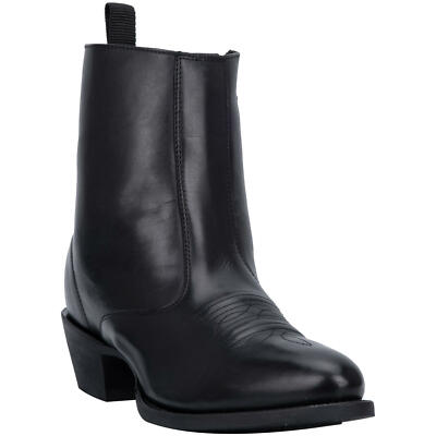 Laredo Men's Fletcher Black Leather Ankle Boots 62070
