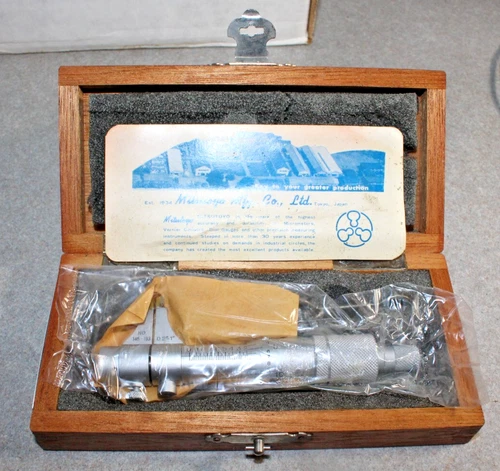 Mitutoyo 145-193 Caliper Type Inside Micrometer .2”-1” Range Satin Chrome New