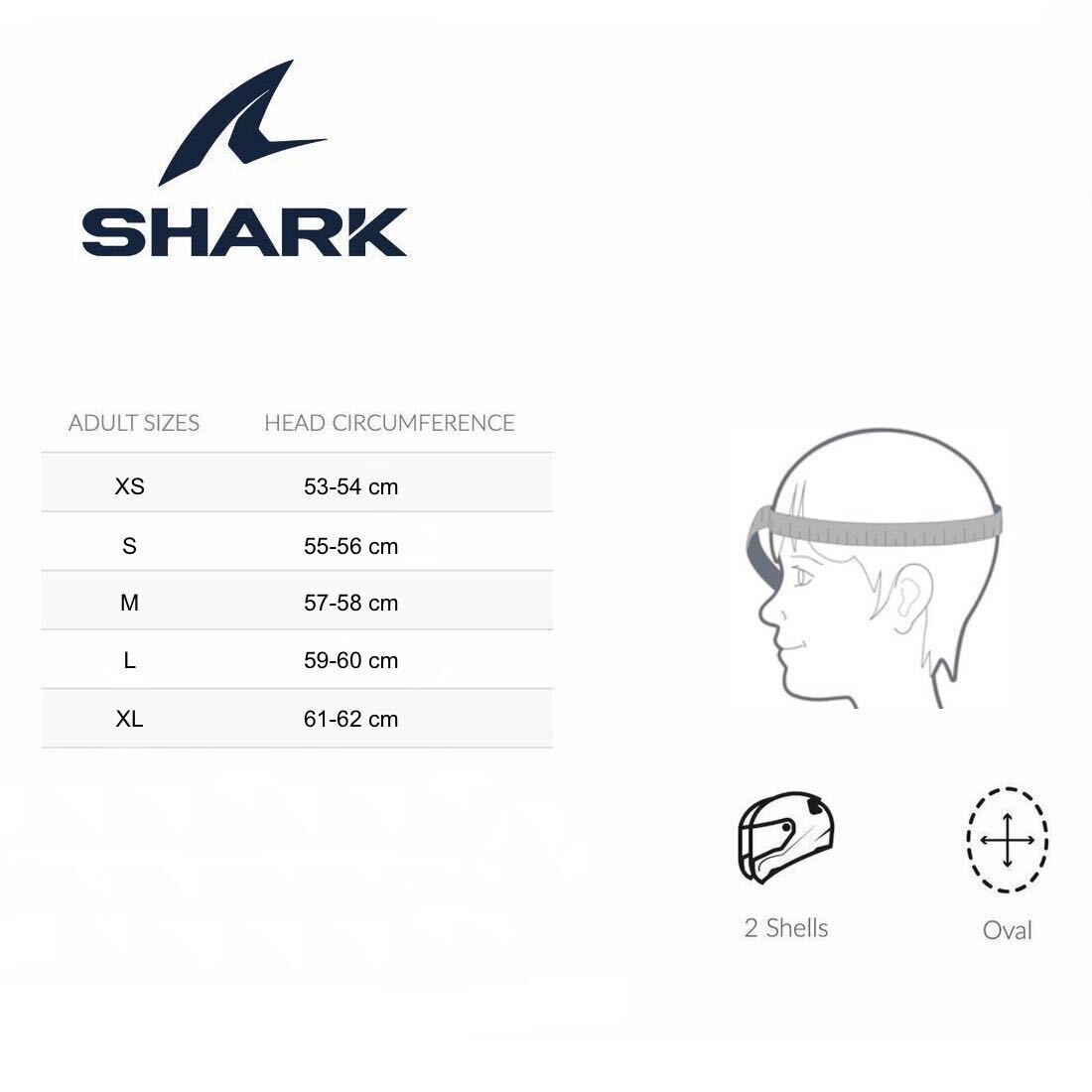 Shark X-Drak Helmet Blank Gloss White WHU - Size XS | eBay