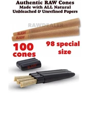 RAW cone classic 98 special Size Cone(100PK)+raw three tree cone case