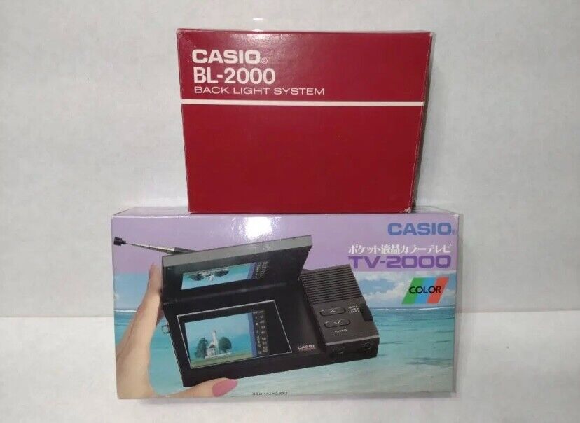 CASIO POCKET COLOR TELEVISION TV-2000 1986 small portable