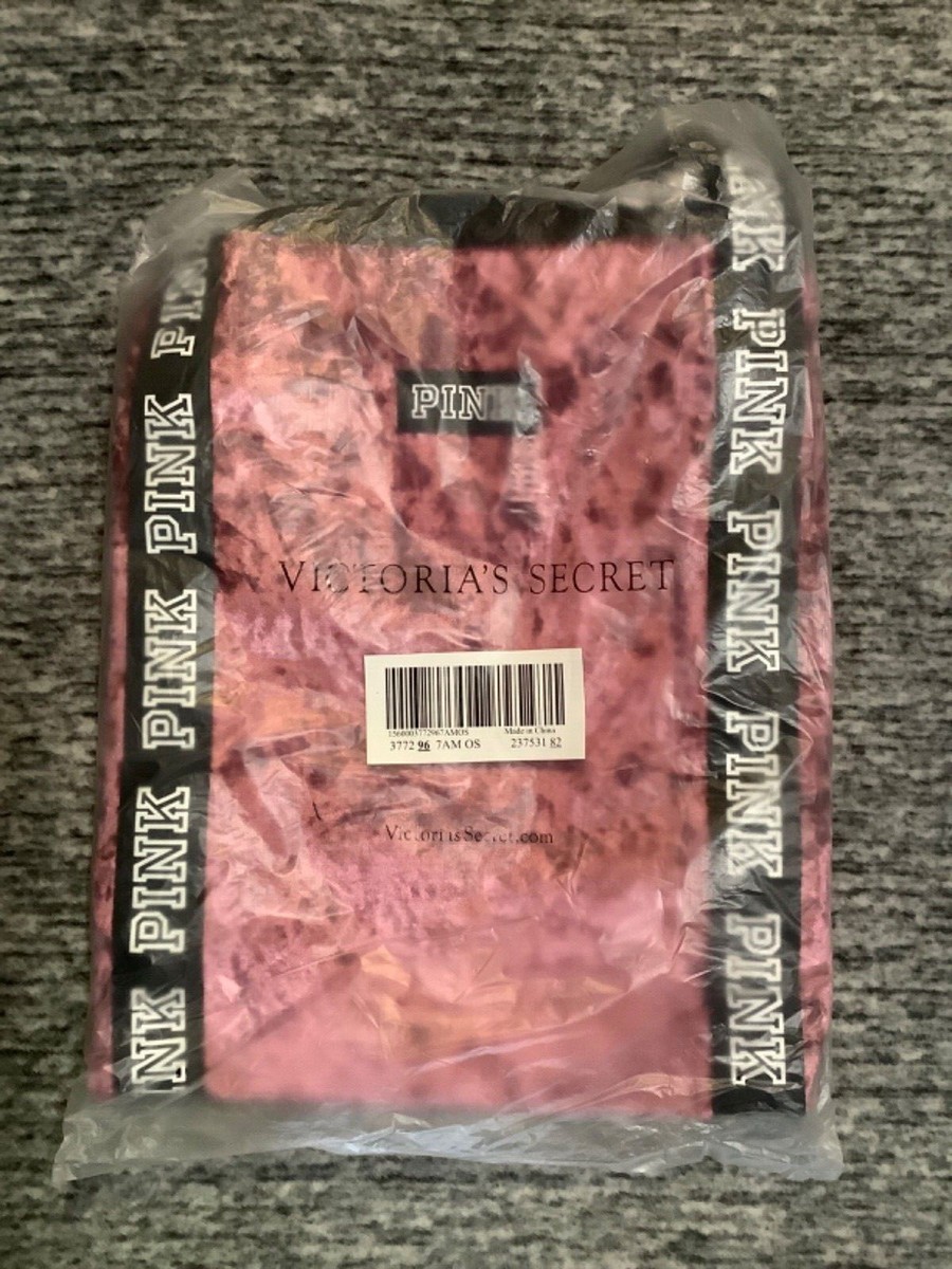 Victoria's Secret Pink Crushed Velvet Mini Duffle Bag Dahlia Pink