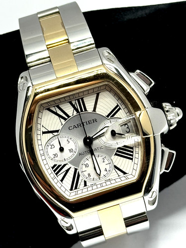 Cartier Roadster XL 2618 W62027Z1 Chronograph Two Tone Automat...